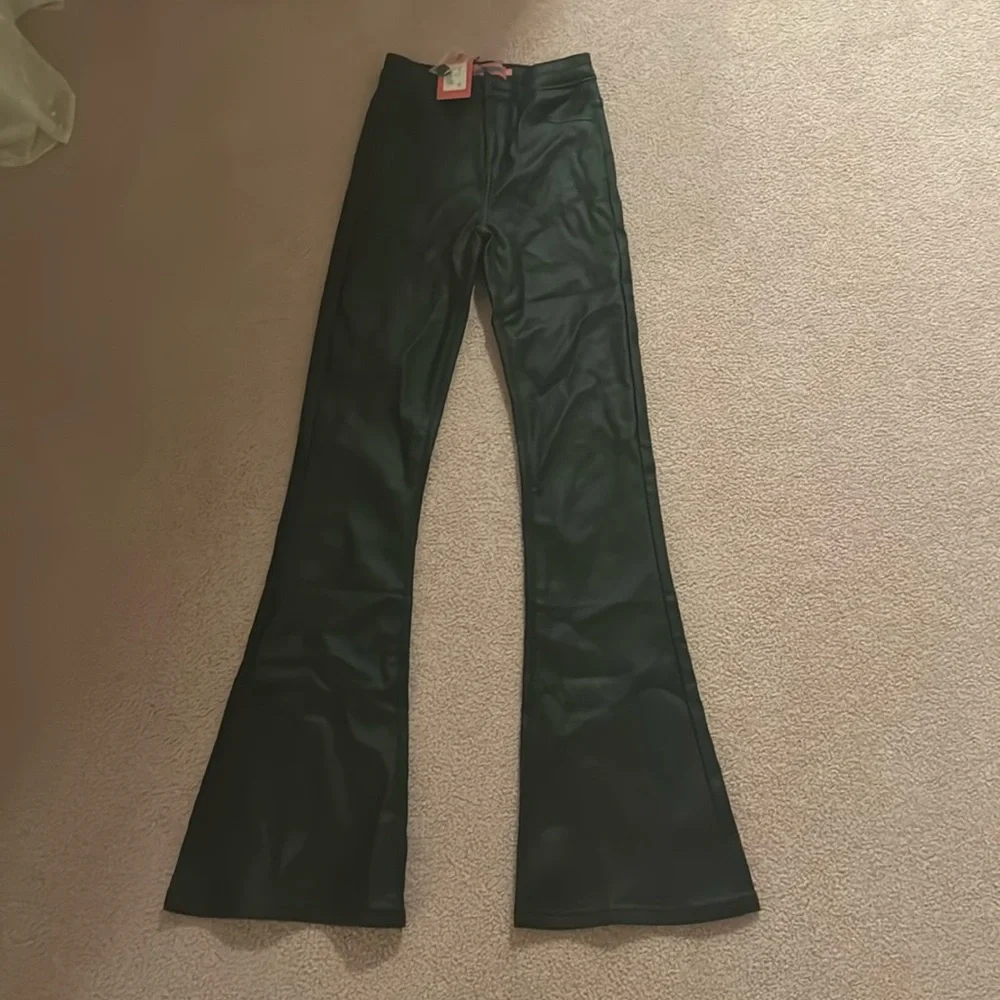 Brand new Luna Faux Leather Flare Jeans - Picture 2 of 5